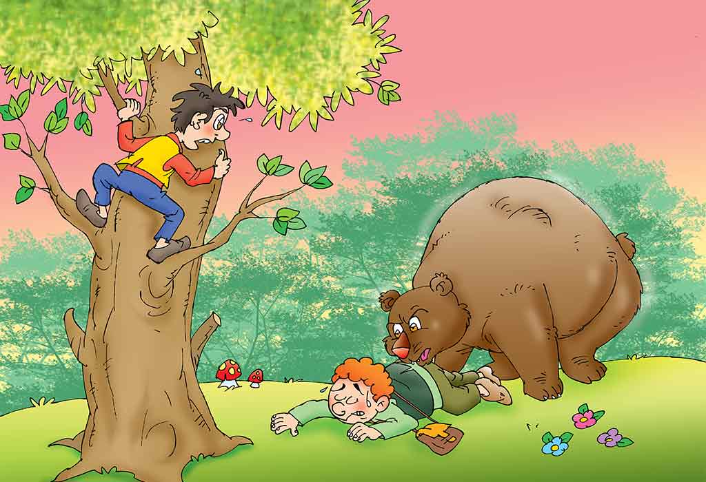 The Bear and the Two Friends story